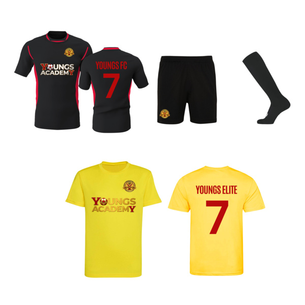 Youngs FC Player Bundle (Elite and Away) Kit Kids Thumbnail